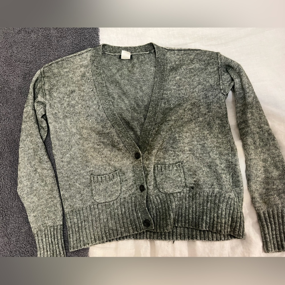 X-Small J Crew Grey Cardigan